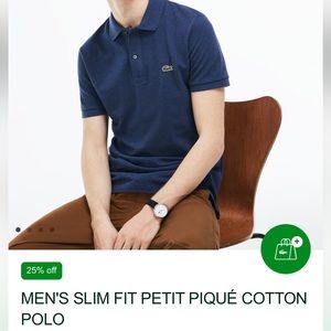 LACOSTE - Slim Fit, Blue, S